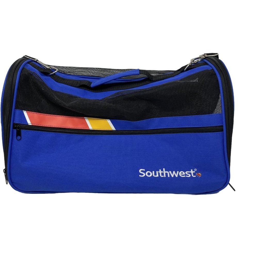 Southwest Airlines Pet Carrier For Dogs Or Cats Ventilated Travel Bag 17x10x10